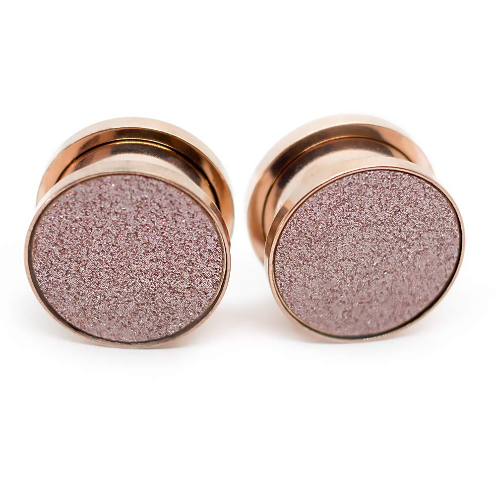 Rose gold deals gauge earrings