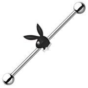 316L Surgical Steel Playboy Industrial Barbell Ring