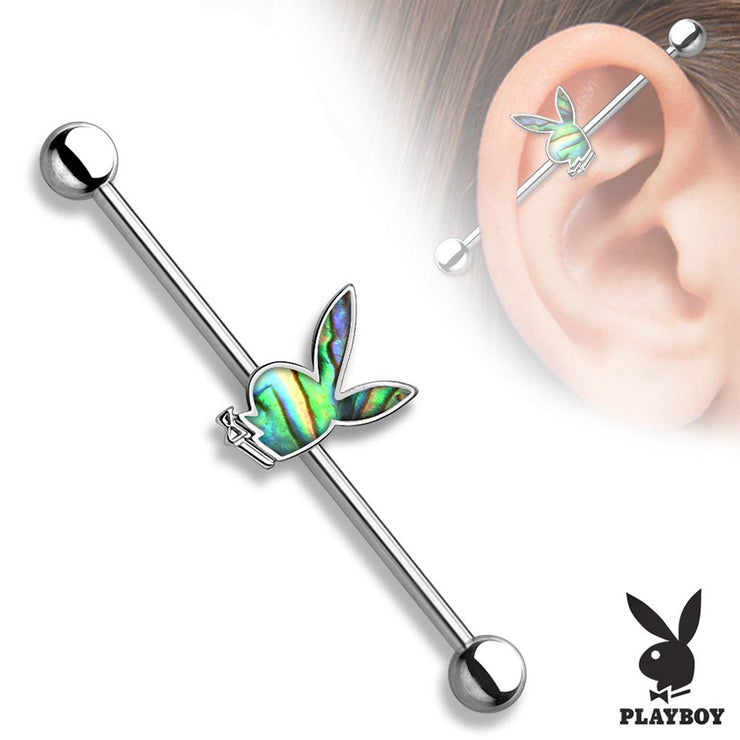 Playboy Bunny 14G 38mm Surgical Steel Industrial Barbel Ear Piercing Bar 1 1/2" Body Piercing Jewelry Women