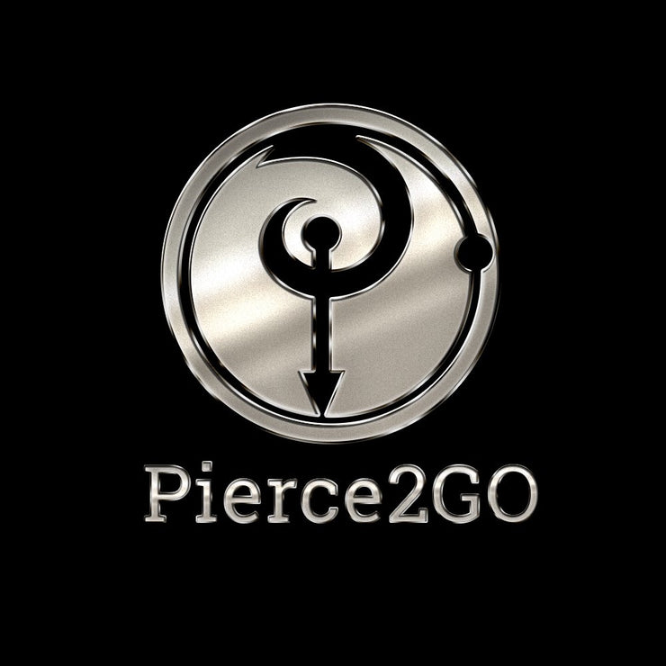 Pierce2GO Gold Septum Hoop Ring with White Enamel Chevron - 316L Surgical Steel - 16 Gauge - 3/8" Length
