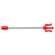 Red Pitchfork Industrial Piercing, 14 Gauge - 1 1/2" Barbell Length
