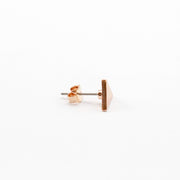 Pierce2go Pair of Rose Gold Triangle Shaped Earring Studs - 316L Surgical Steel - 20G (0.8mm)