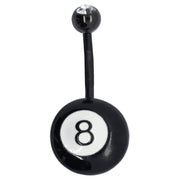 Pierce2GO Anodized Black 316L 14G 8 Ball Belly Button Ring Body Piercing Jewelry Women Navel Ring 7/16" Barbell
