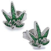 Pierce2GO 1 Pair of 316L Earrings with Marijuana Leaf 420 Pendant